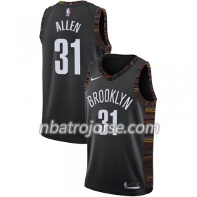 Män Brooklyn Nets Tröja Jarrett Allen 31 2018-19 Nike City Edition Svart Swingman
